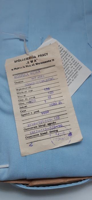 Unikat Koszula męska , Spółdzielnia Pracy ,,EWA''r.p. 1989