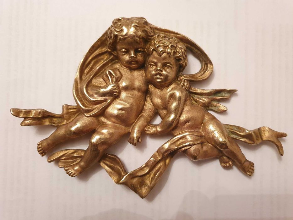 Para amorków, mosiądz, XIX / XX wiek