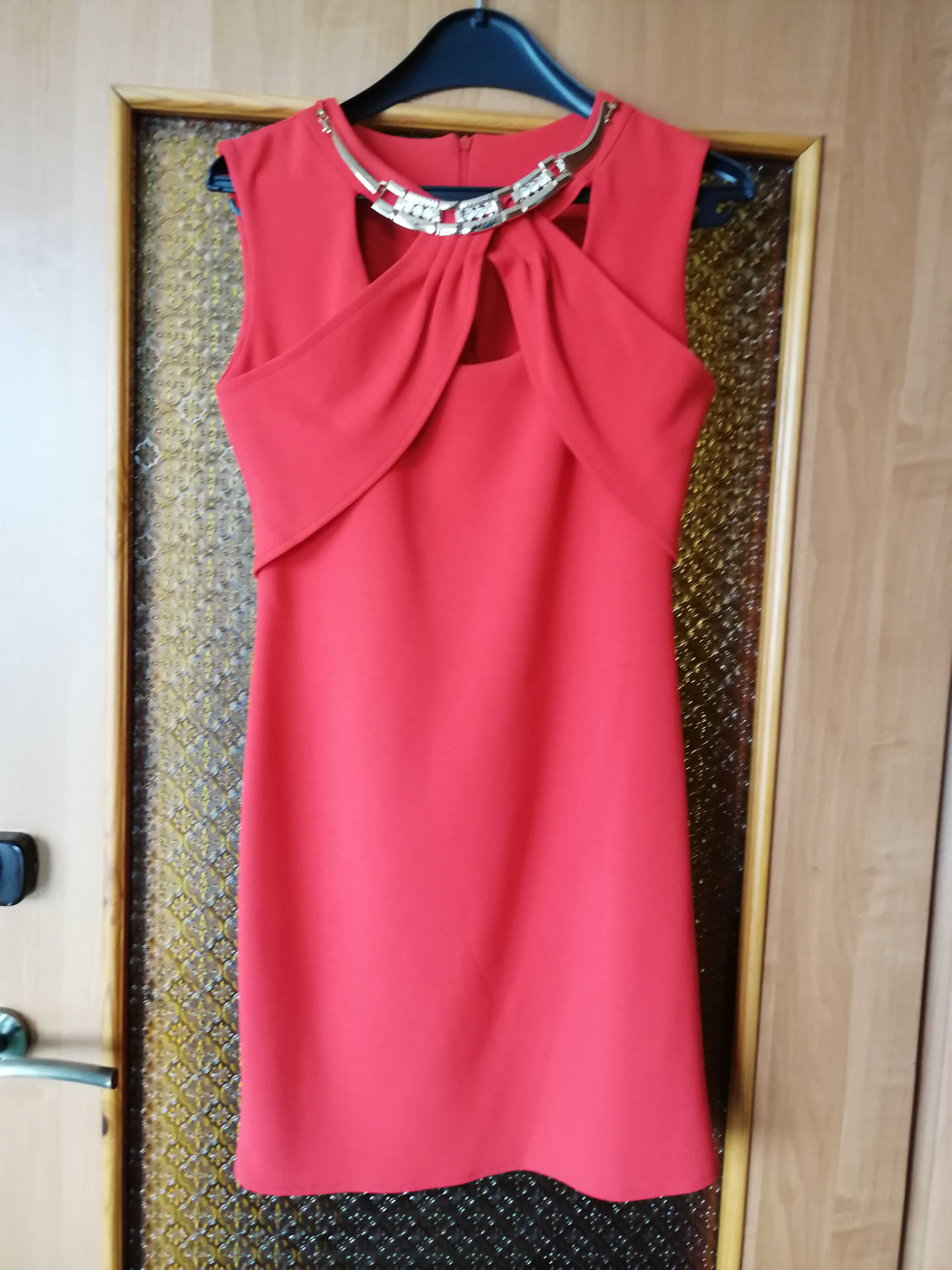 Suknia, sukienka na wesele, r. 36, S, czerwona
