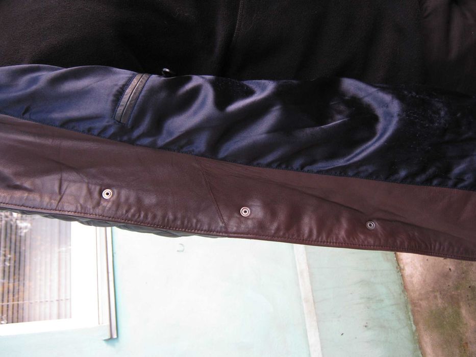 Куртка мужская натуральная кожа размер 60, синяя