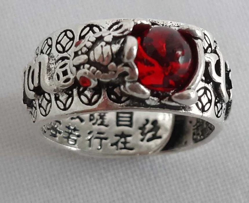 Кольцо стальное Лягушка денежная