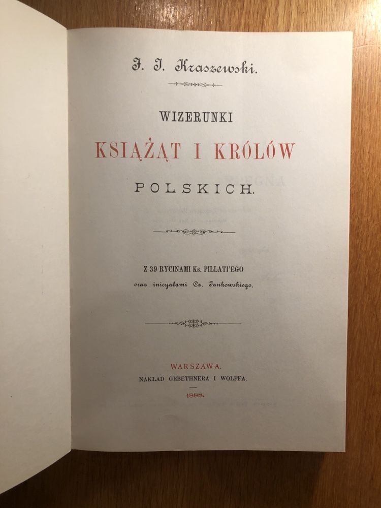 Józef Ignacy Kraszewski - Wizerunki książąt i królów polskich