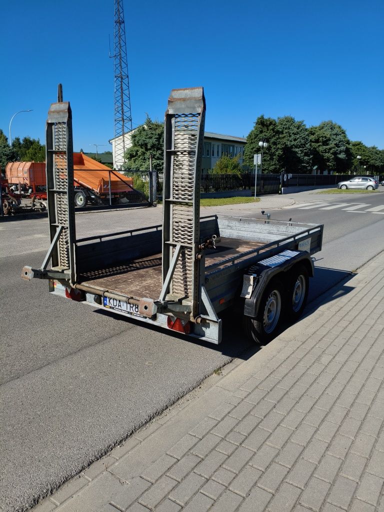 DMC 2500 kg mocna przyczepa pod minikoparkę i inne maszyny budowlane