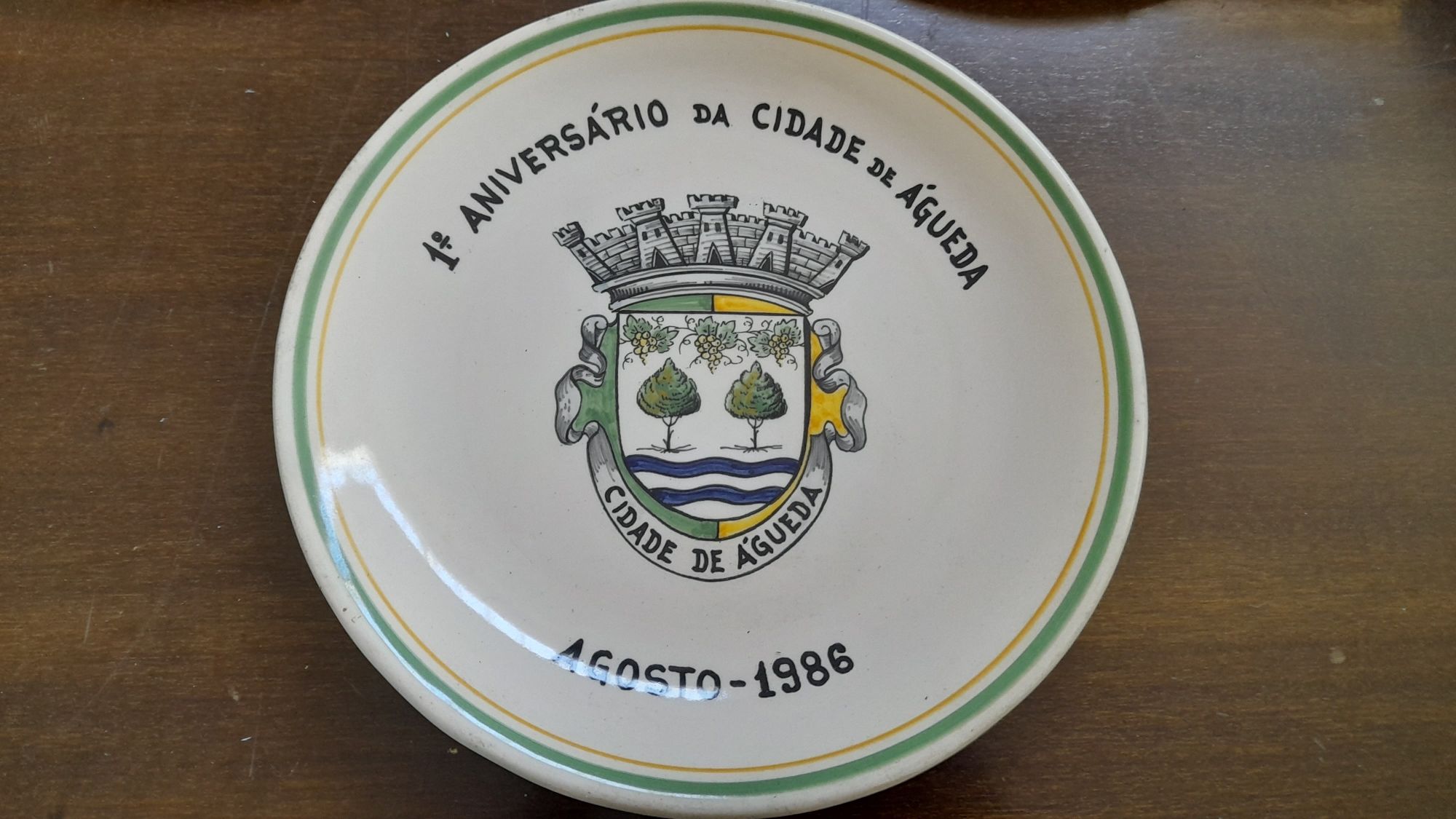 Prato comemorativo do 1 ano da Cidade de Águeda