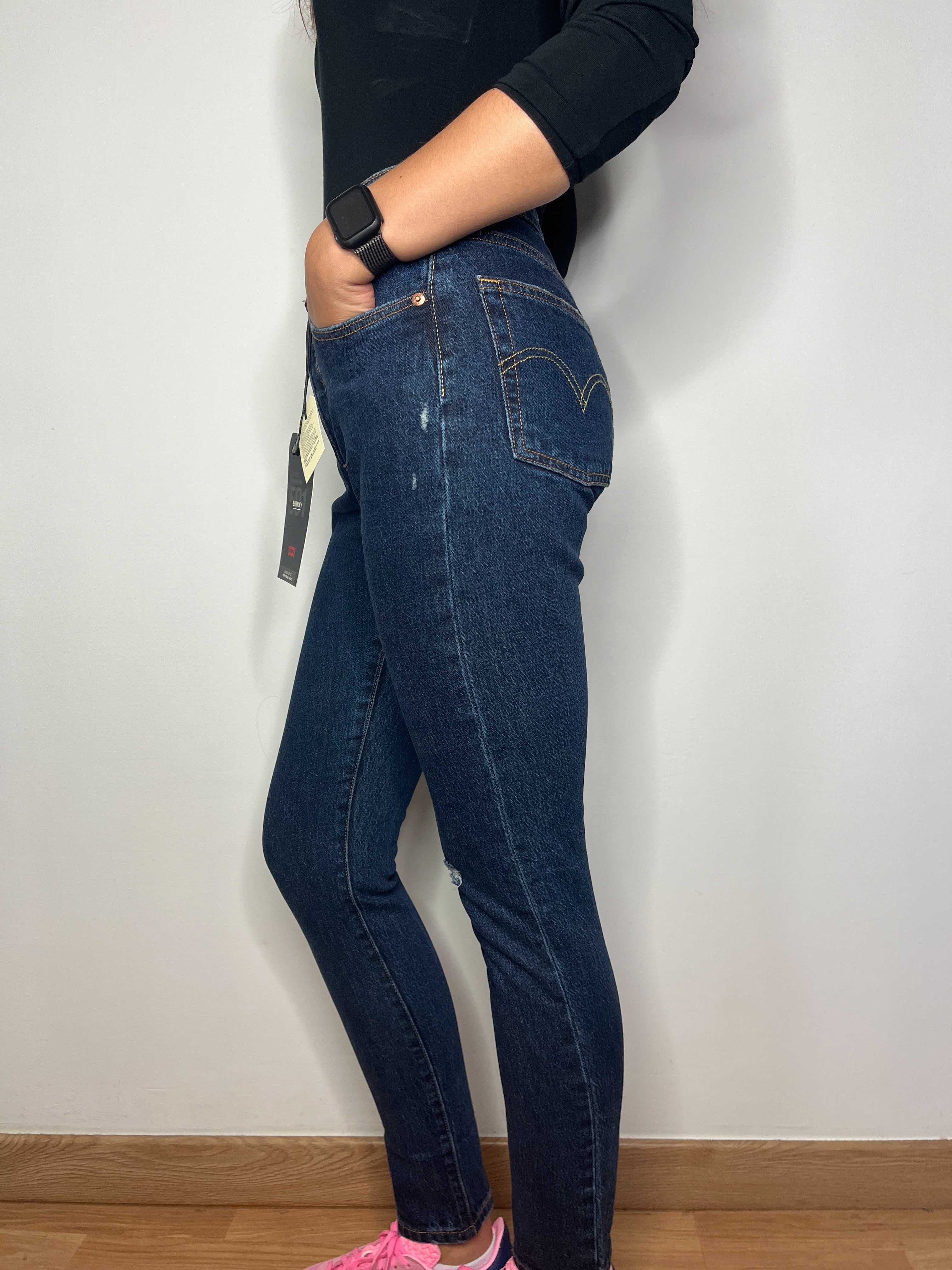 Nowe spodnie dżinsowe jeansy Levi's 501 skinny premium W26