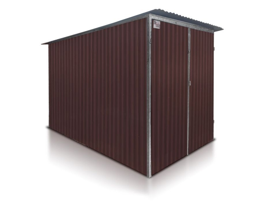 Garaż blaszany 2x3m ciemny brąz blaszak