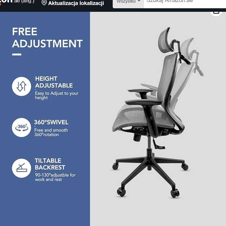 FLEXISPOT OC3B Ergonomiczny Executive  Biuro Krzesło