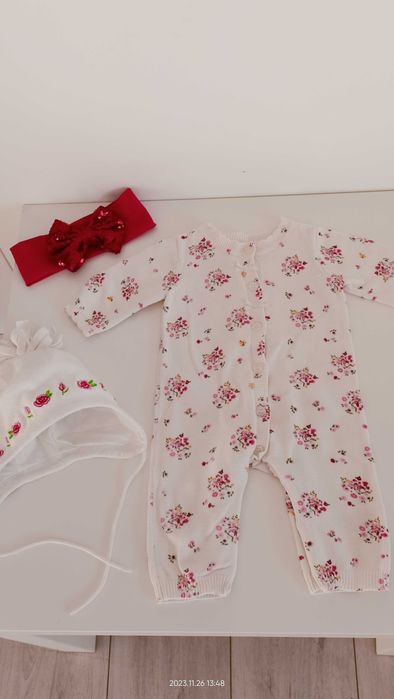 Sweterkowy rampers Mothercare j.nowy śliczny bawełna  1złwy