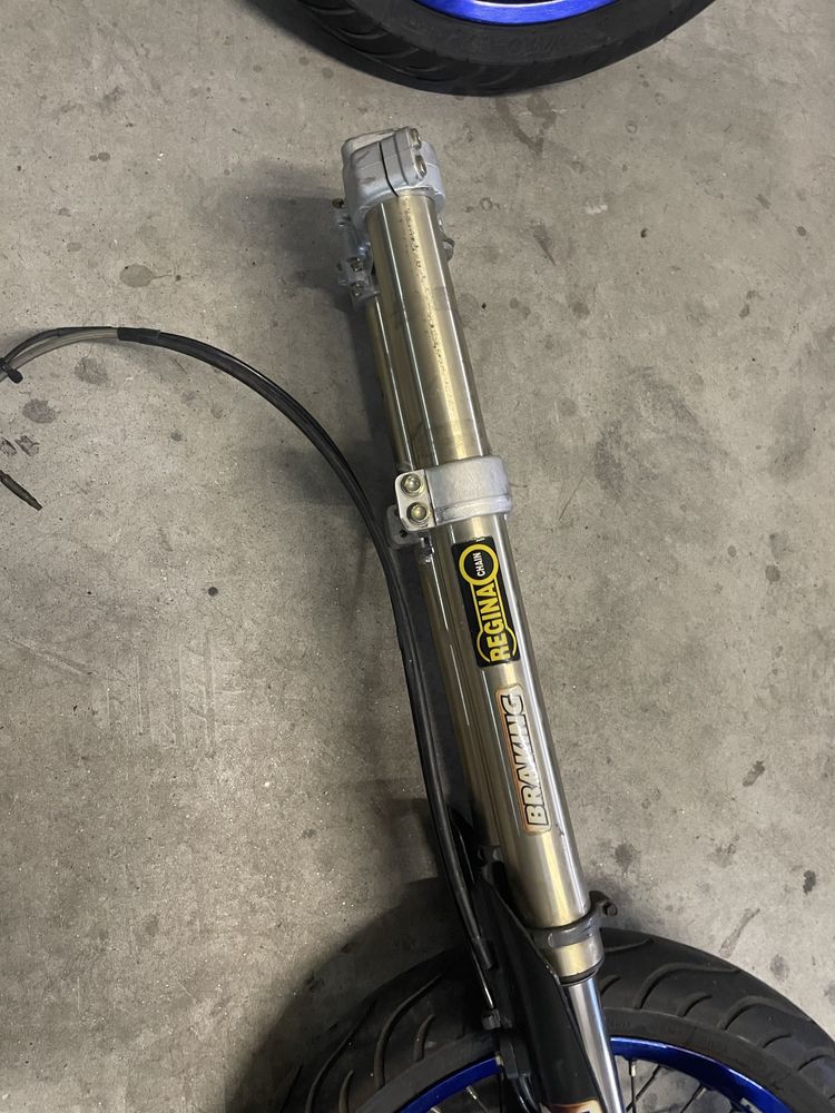Suspensão dianteira + Rodas Supermotard Husqvarna 50 SMS (completas)