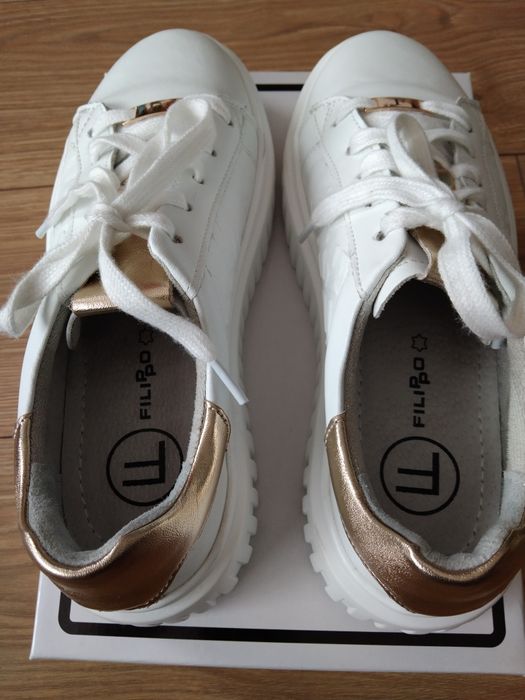 Buty Sneakersy Filippo 39 (24,8cm) białe