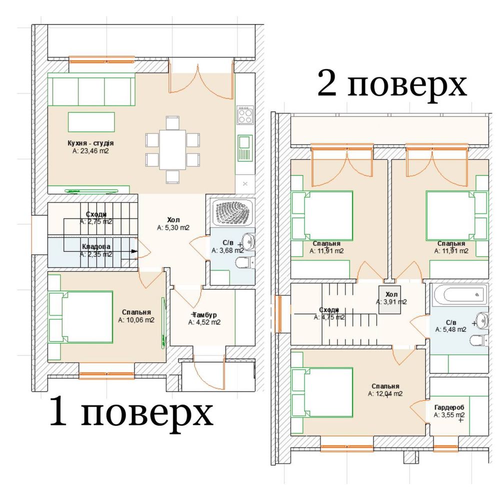 Таунхаус в Лісовій Бучі з ділянкою 2 сотки ! Мінімальне оформлення