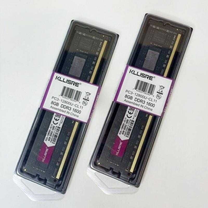 Оперативна пам'ять 16 GB (2х8GB) Нова DDR3 PC3 12800U 1600 Mhz