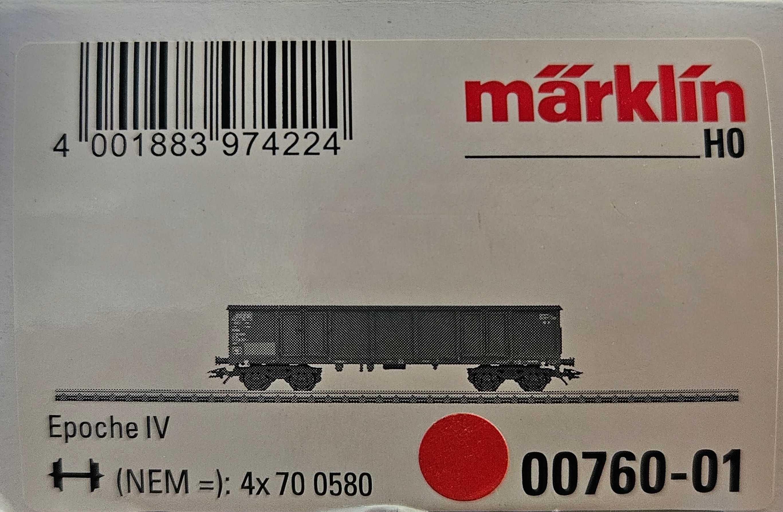 Modelismo comboios colecção - Marklin 00760 H0 - Vagão carga (3 sets)