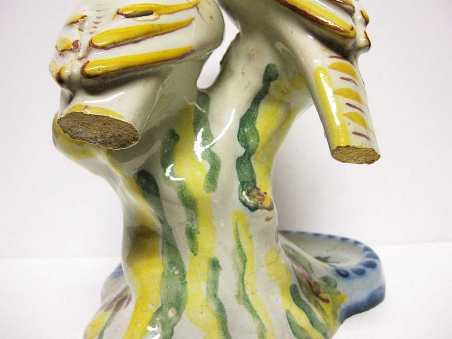 para restauro: rara escultura de pássaros em faiança Stª Anna de 1944