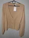 Modny sweter rozpinany beżowy H&M r. XL