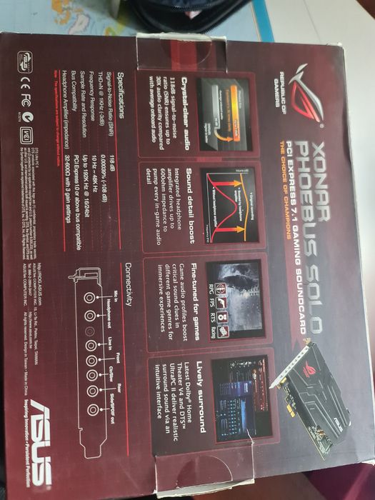 Placa som pci-e asus  xonar phoeubus