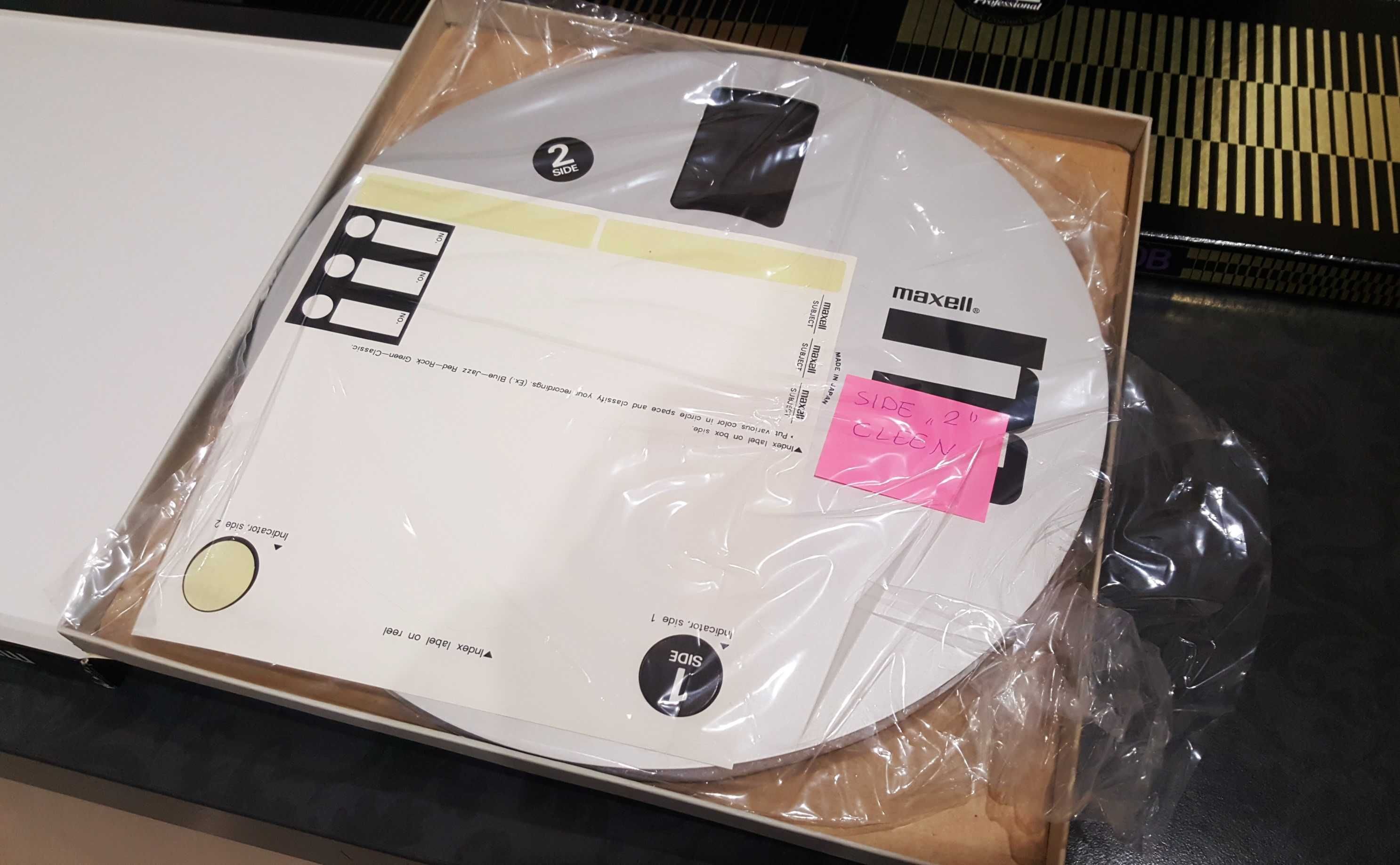 Szpula magnetofonowa maxell z zapisem audio - taśma jak nowa