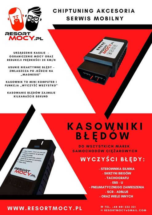 Kasownik błędów auta ciężarowe m.in. DAF, MAN, VOLVO, MERCEDES,SCANIA