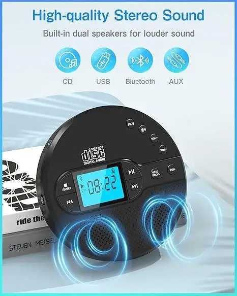 Bluetooth колонка / плеєр CD Player CD-35/AUX/USB/акумулятор