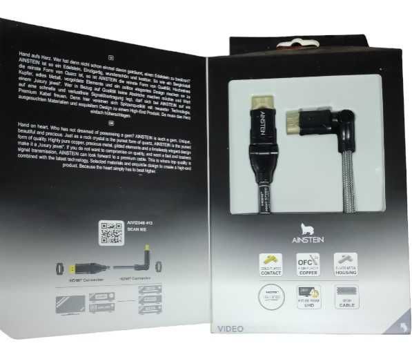 Kabel HDMI AINSTEIN 4m obrotowy 360°