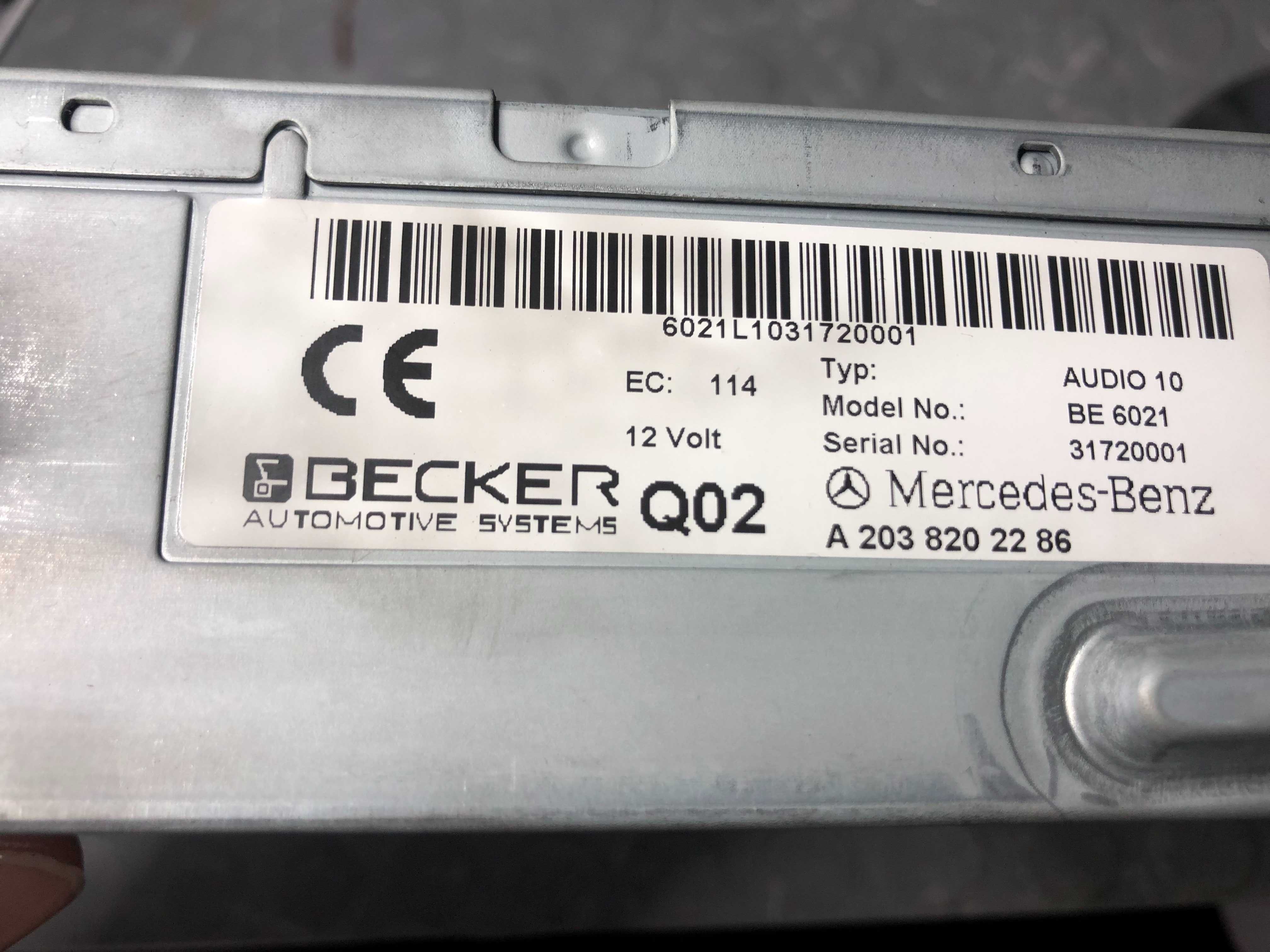 Rádio Mercedes Benz (Becker) C-Class Coupe CL 203  Q02  Audio 10