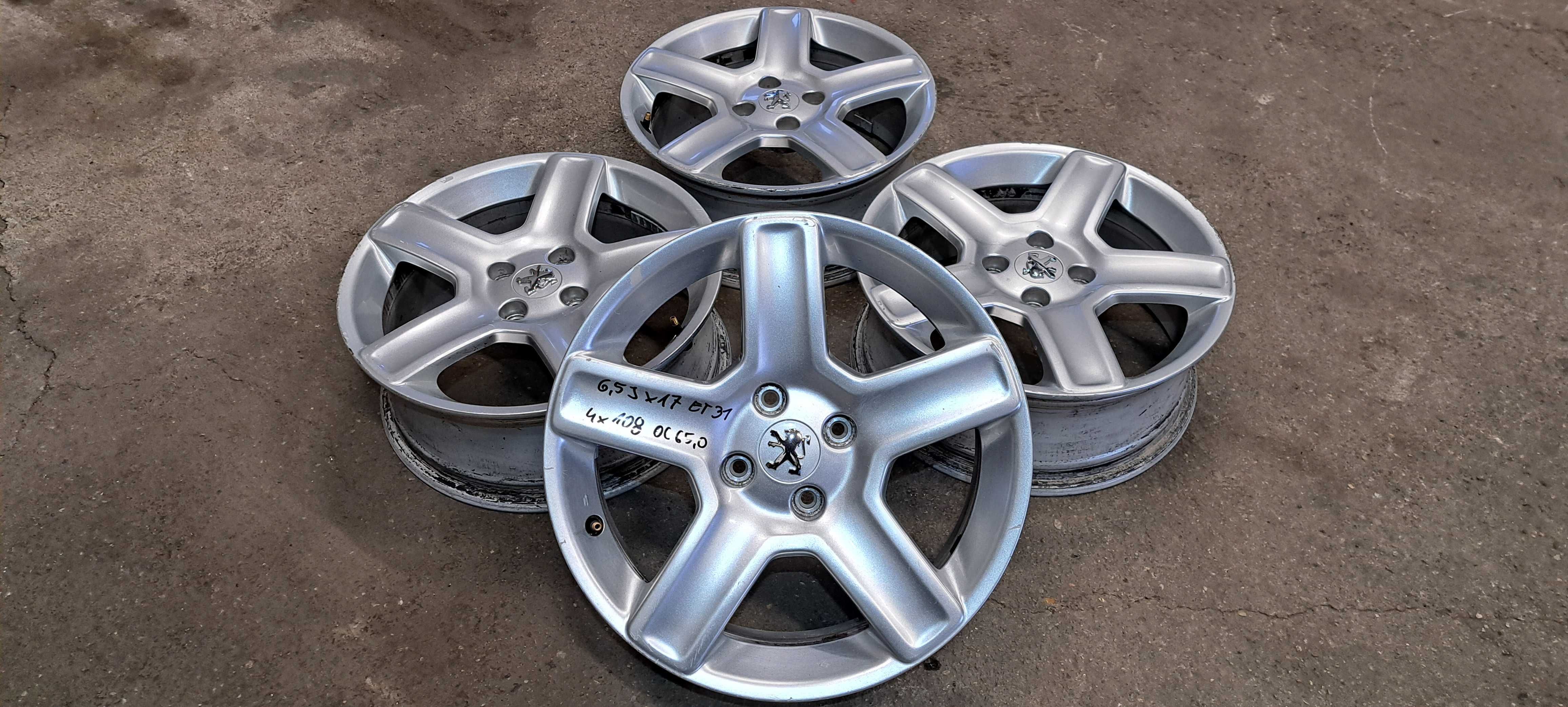 Felgi aluminiowe 6,5jx17 et31 4x108 Peugeot