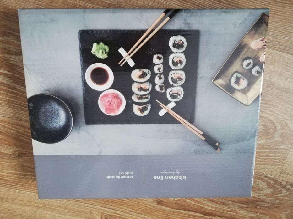 Zestaw sushi deska łupek czarny