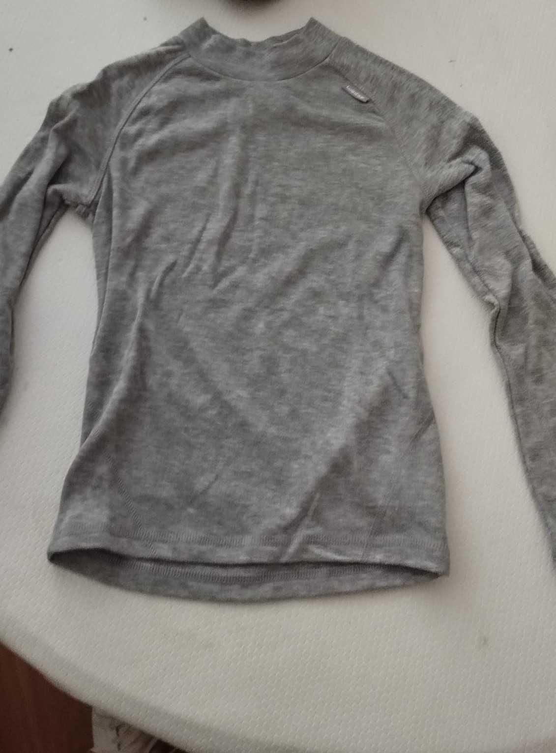 Camisola cinzenta térmica de Ski Criança