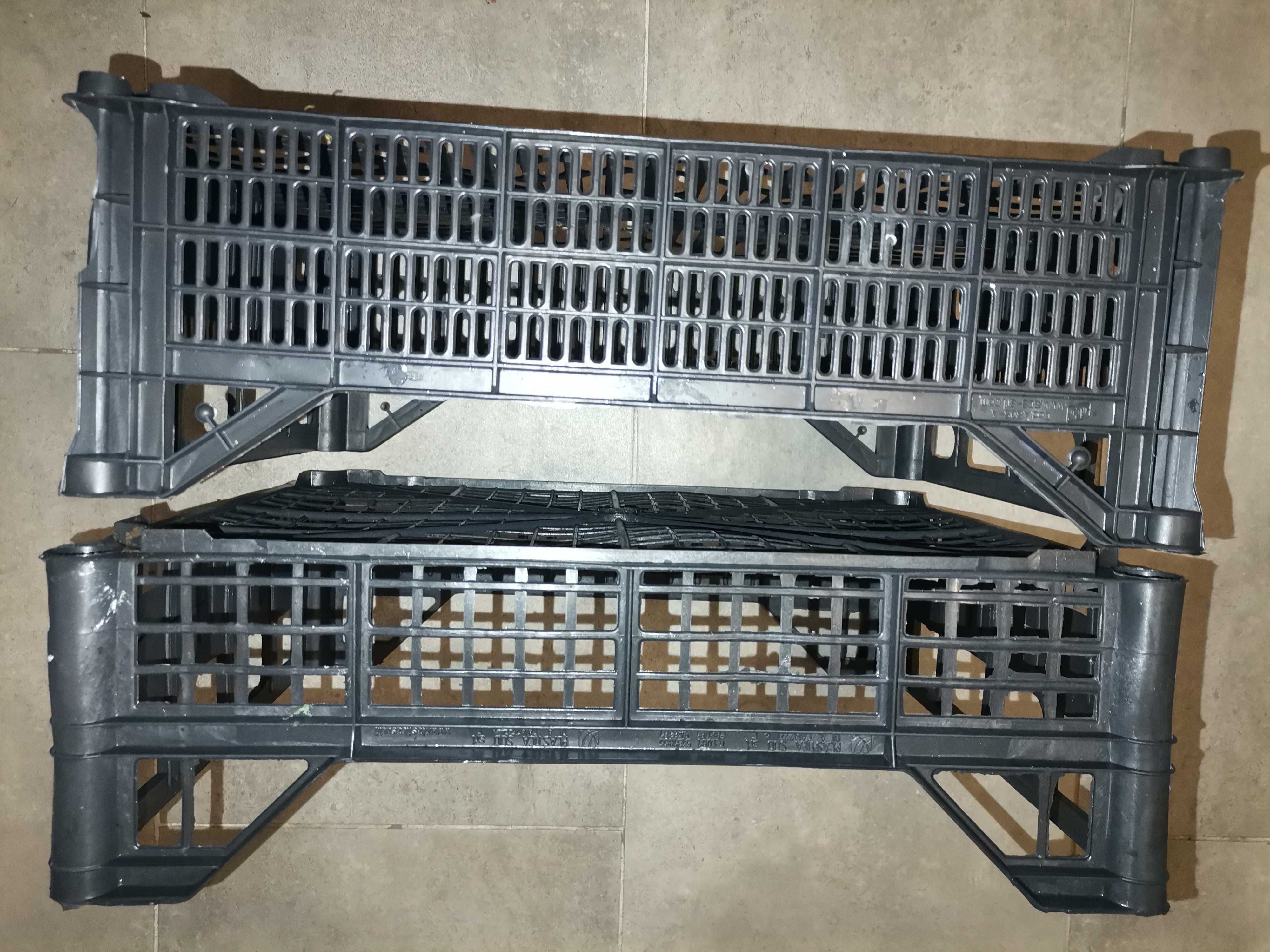 Skrzynki kosze plastikowe ażurowe czarne 30cmx40cm wysokie 12cm i 13cm