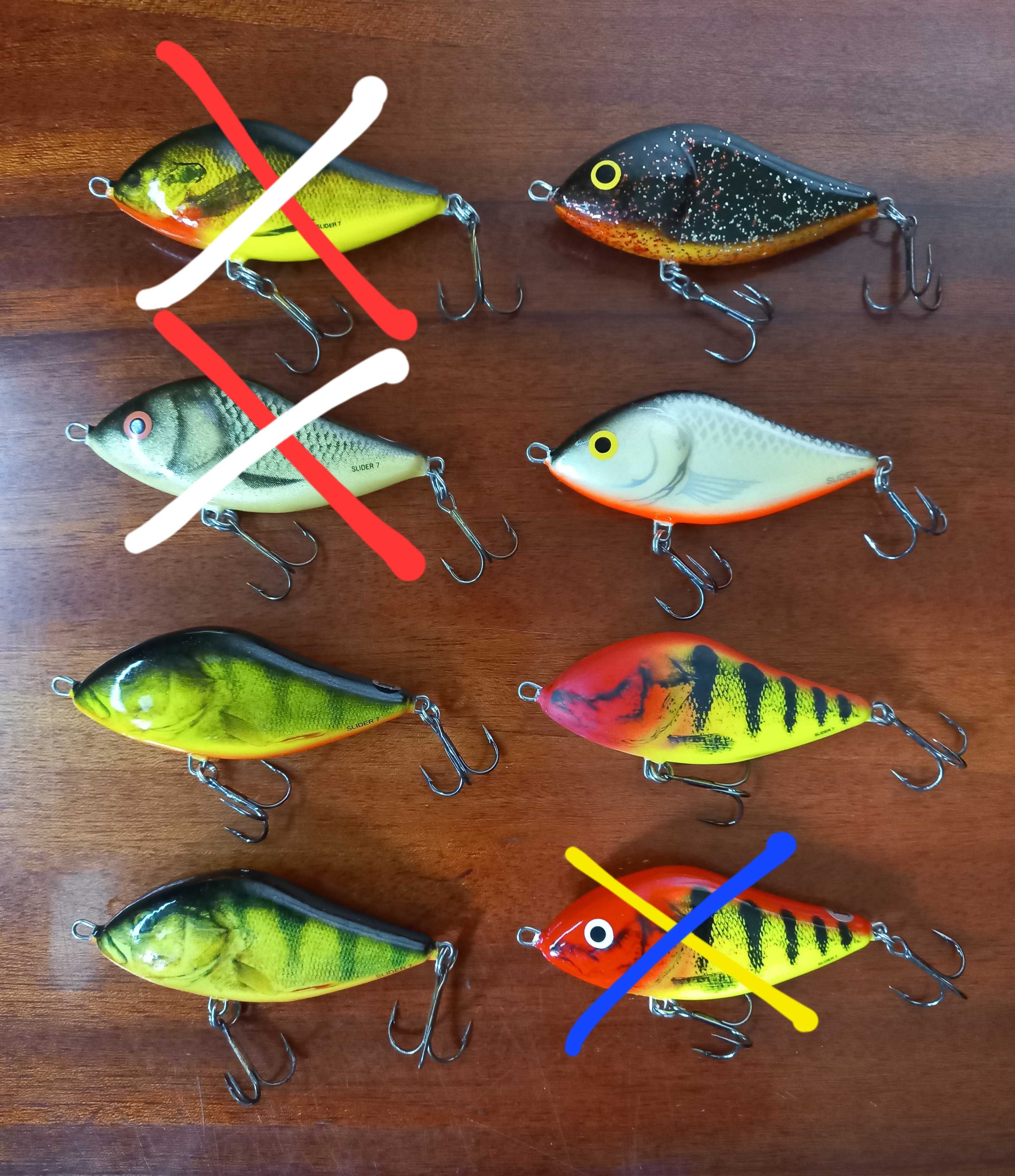 Woblery Salmo Minnow Slider Salmon Boxer Sweeper Perch Pike