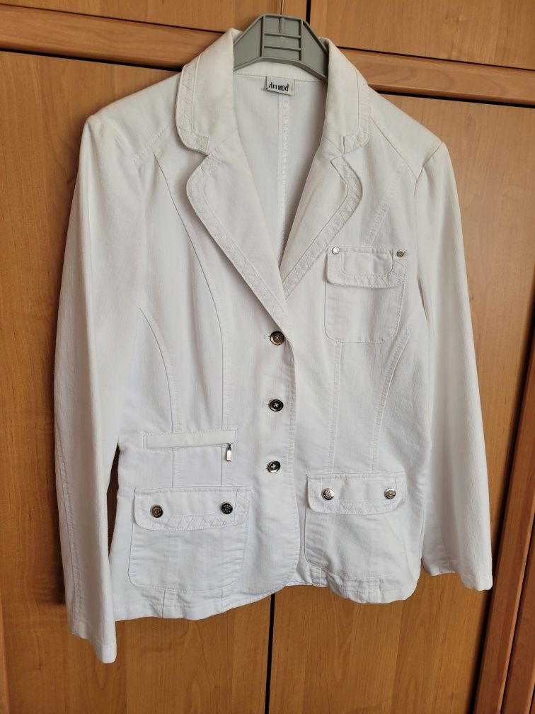 Marynarka biała jeans r.M