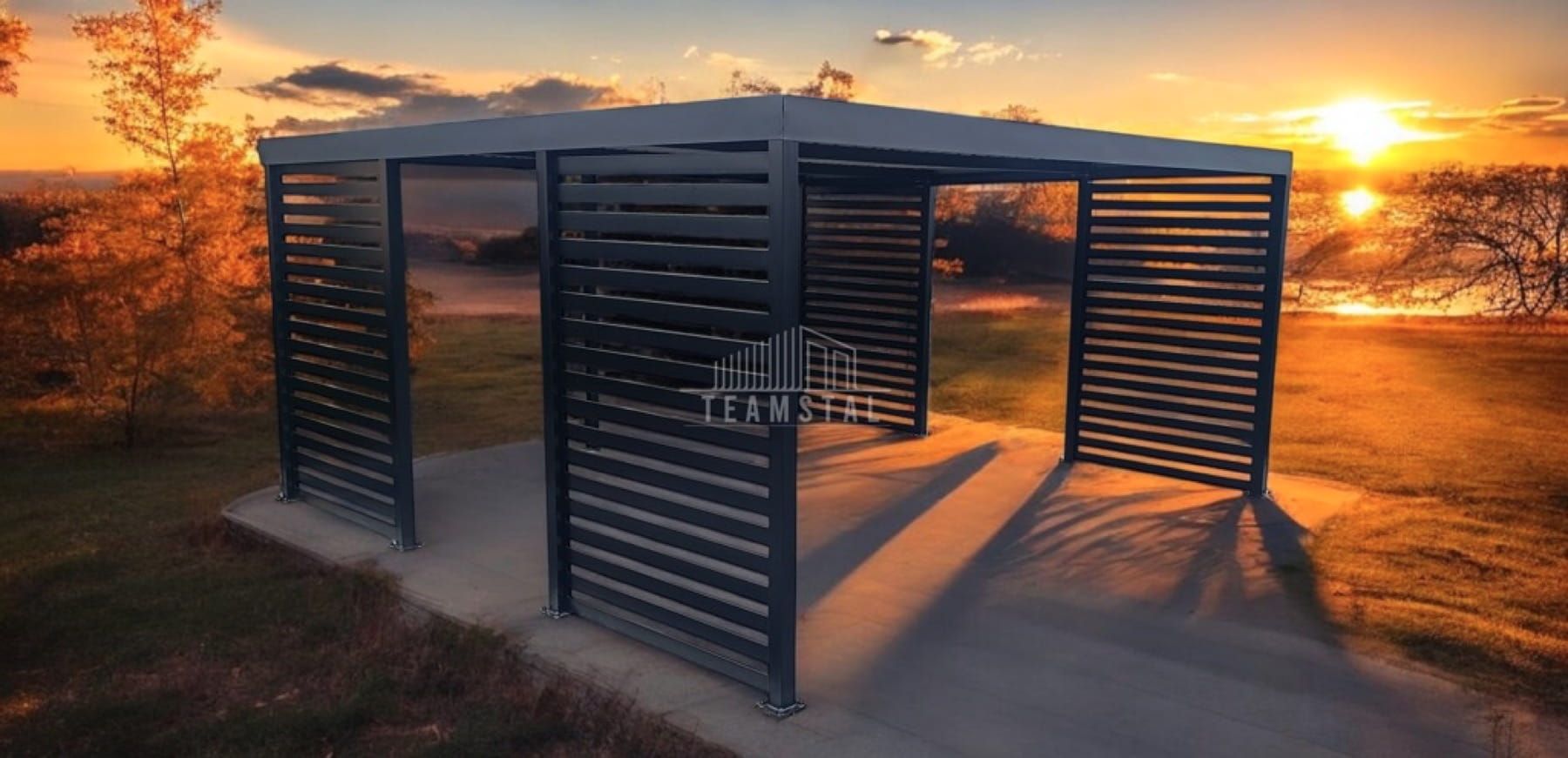 CarPort PREMIUM Wiata samochodowa 5x5  dodatkowa zabudowa TS1031