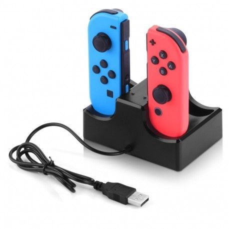 Carregador 4 em 1 para Comandos Nintendo Switch