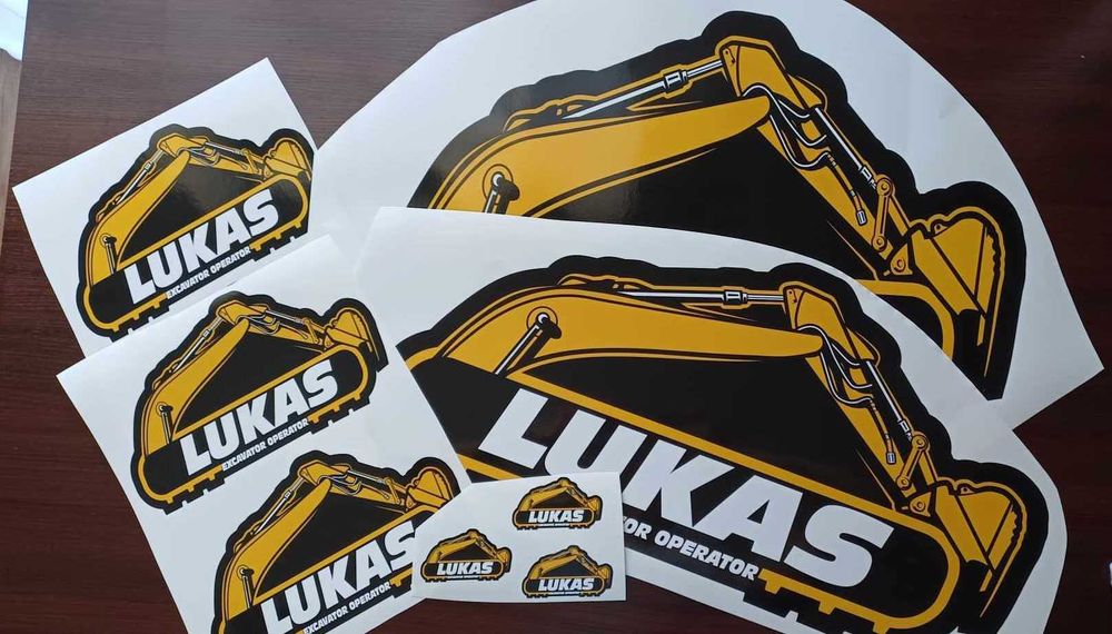 Naklejki na maszyny rolnicze budowlane samochody ciągniki przyczepy