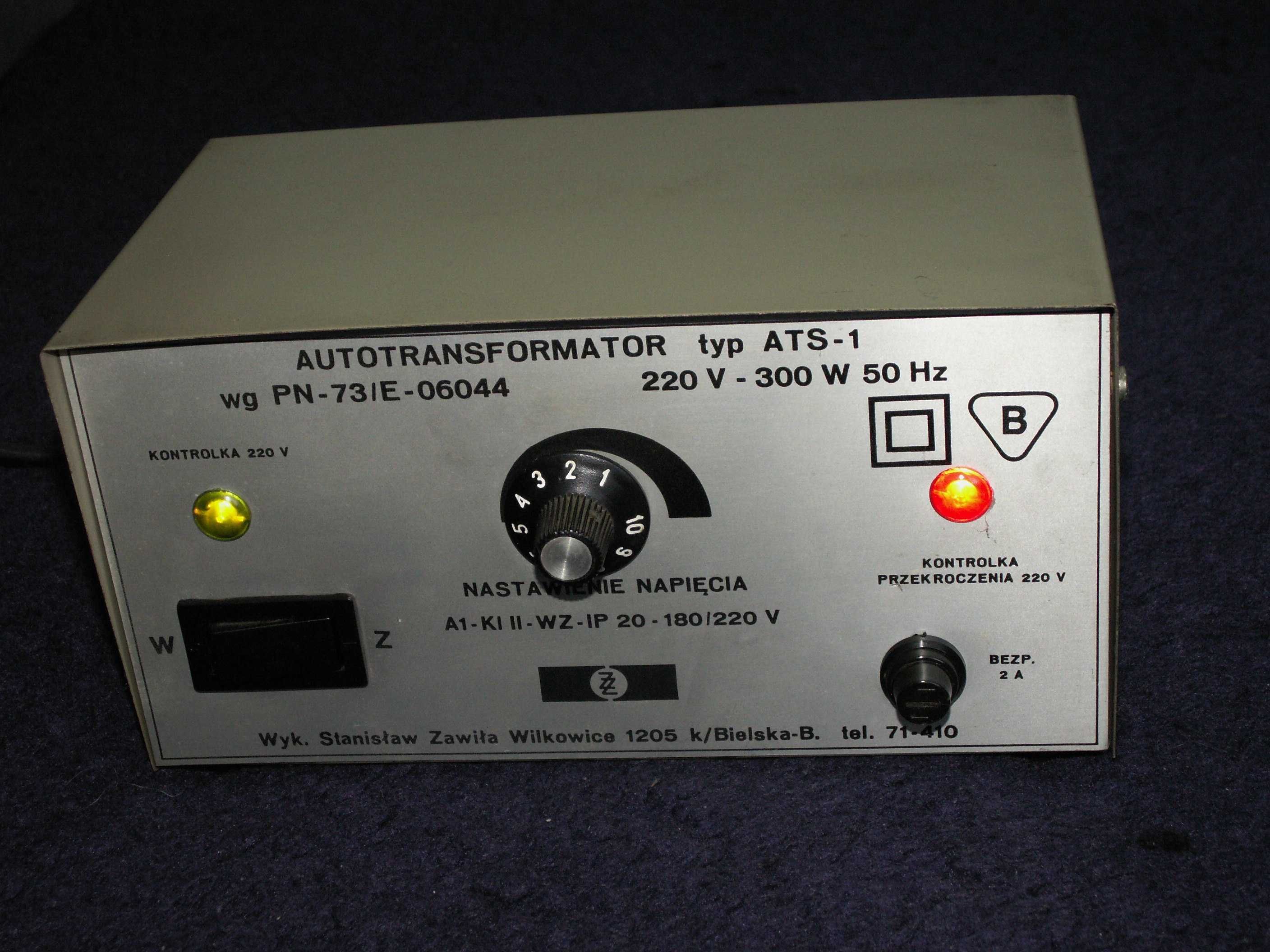 Autotransformator - ATS-1 z płynną regulacją 220v - 300W 50Hz Sprawny