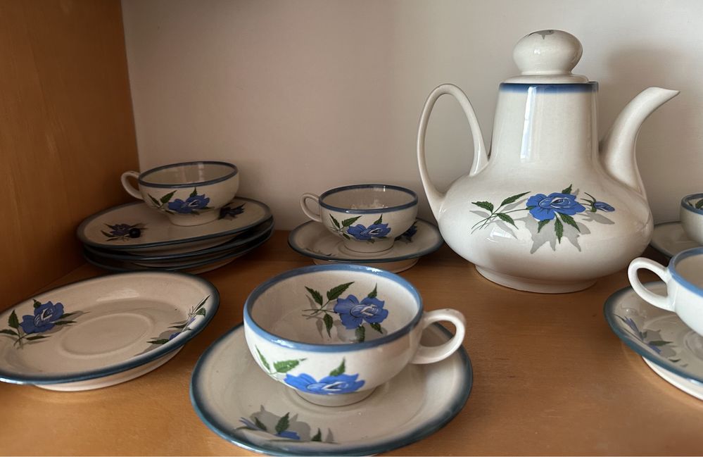 Zestaw porcelany Chodzież zastawa vintage filiżanki mlecznik