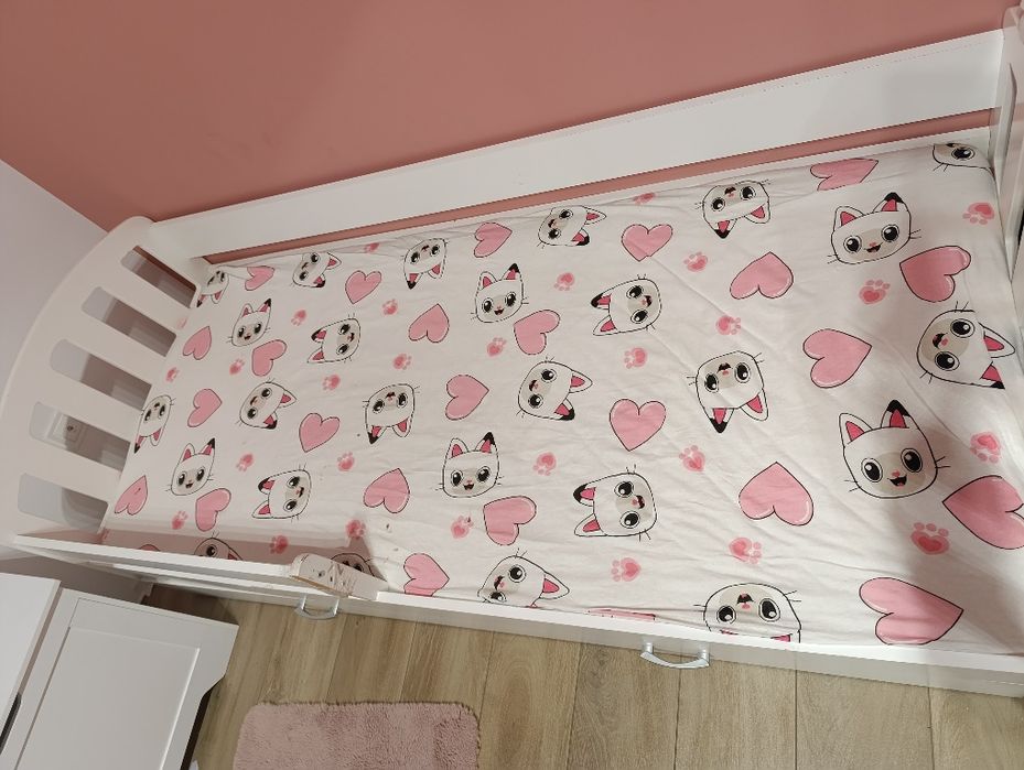 Łóżko 180/80 białe z szufladą