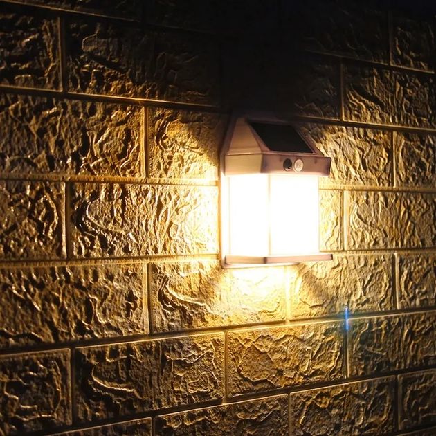 Вуличний світильник ліхтар на сонячній батареї з датчиком руху