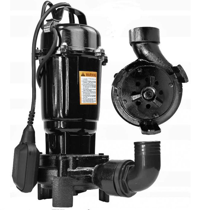 Pompa do wody brudnej szamba z nożem tnącym + wąż 30m