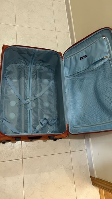 Mala laranja Dustin duas rodas viagem ou arrumação