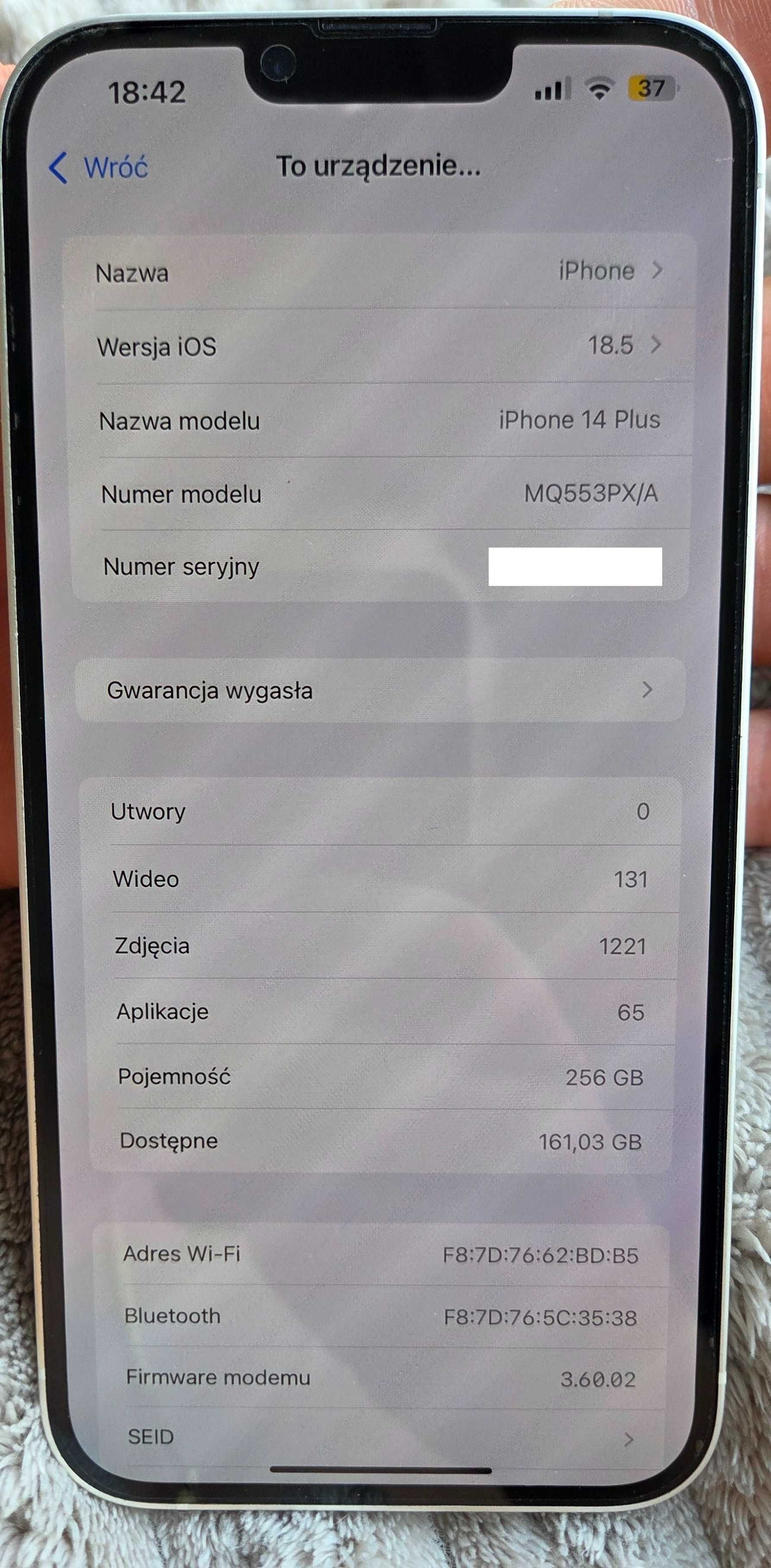 Iphone 14 PLUS 256GB/6GB
