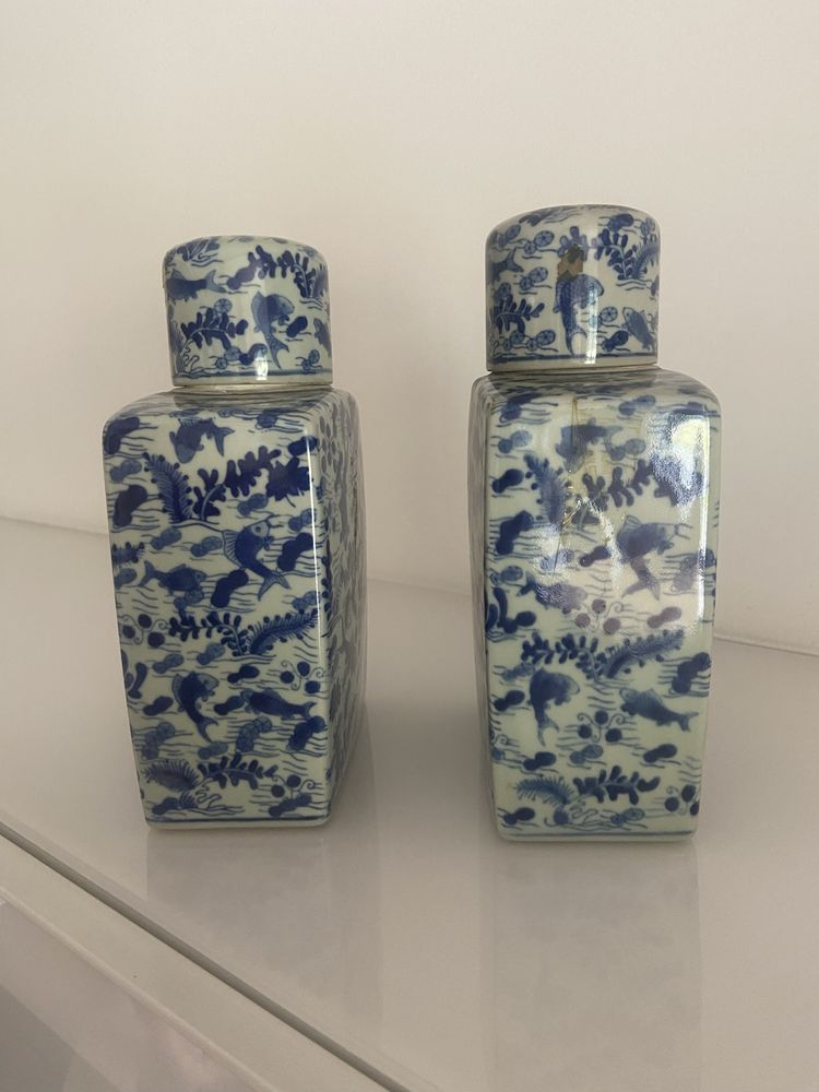 Frascos de ceramica decorativos