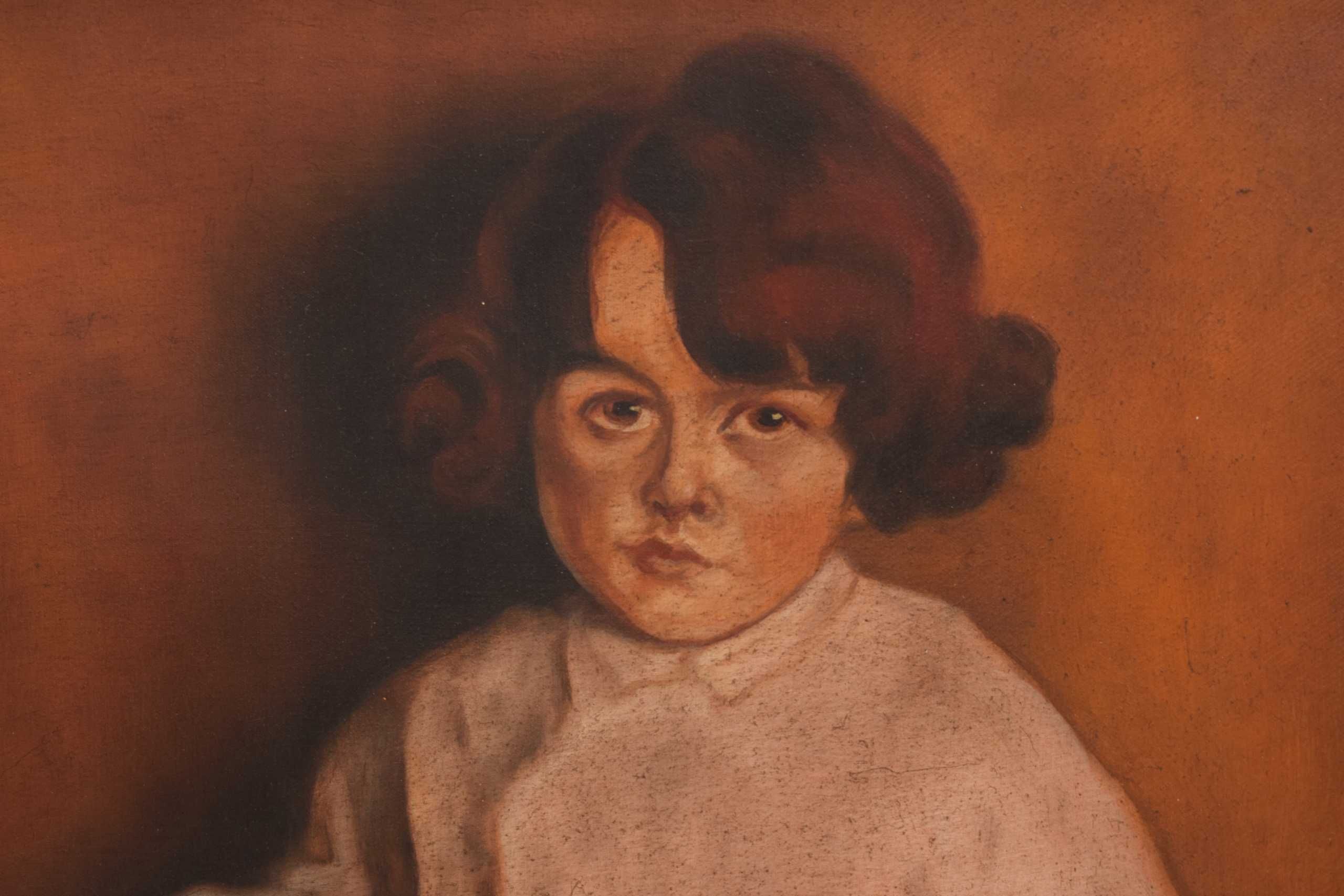OLGA BOZNAŃSKA - Dziewczynka z Kotem - stary obraz