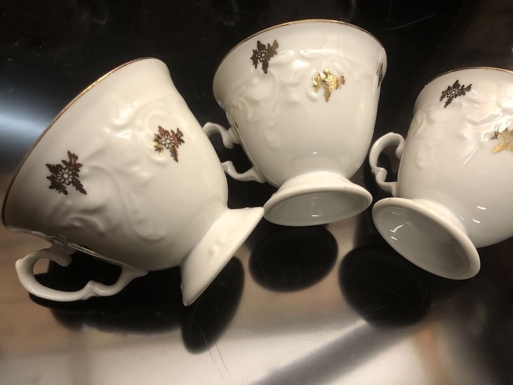 Filiżanki z polskiej porcelany WAŁBRZYCH 6 szt. oryginalne vintage