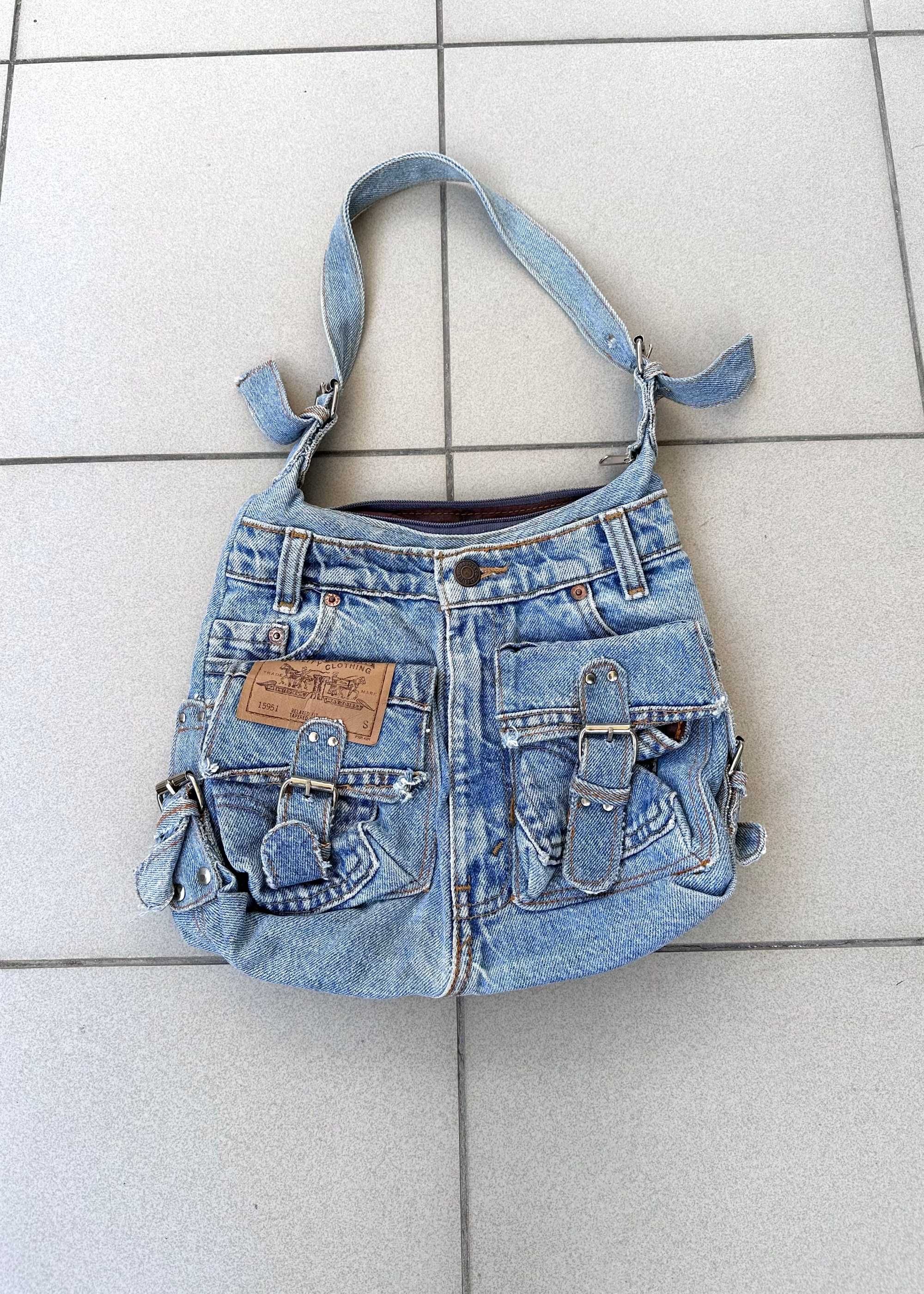 Torebka jeansowa Levis customade handmade