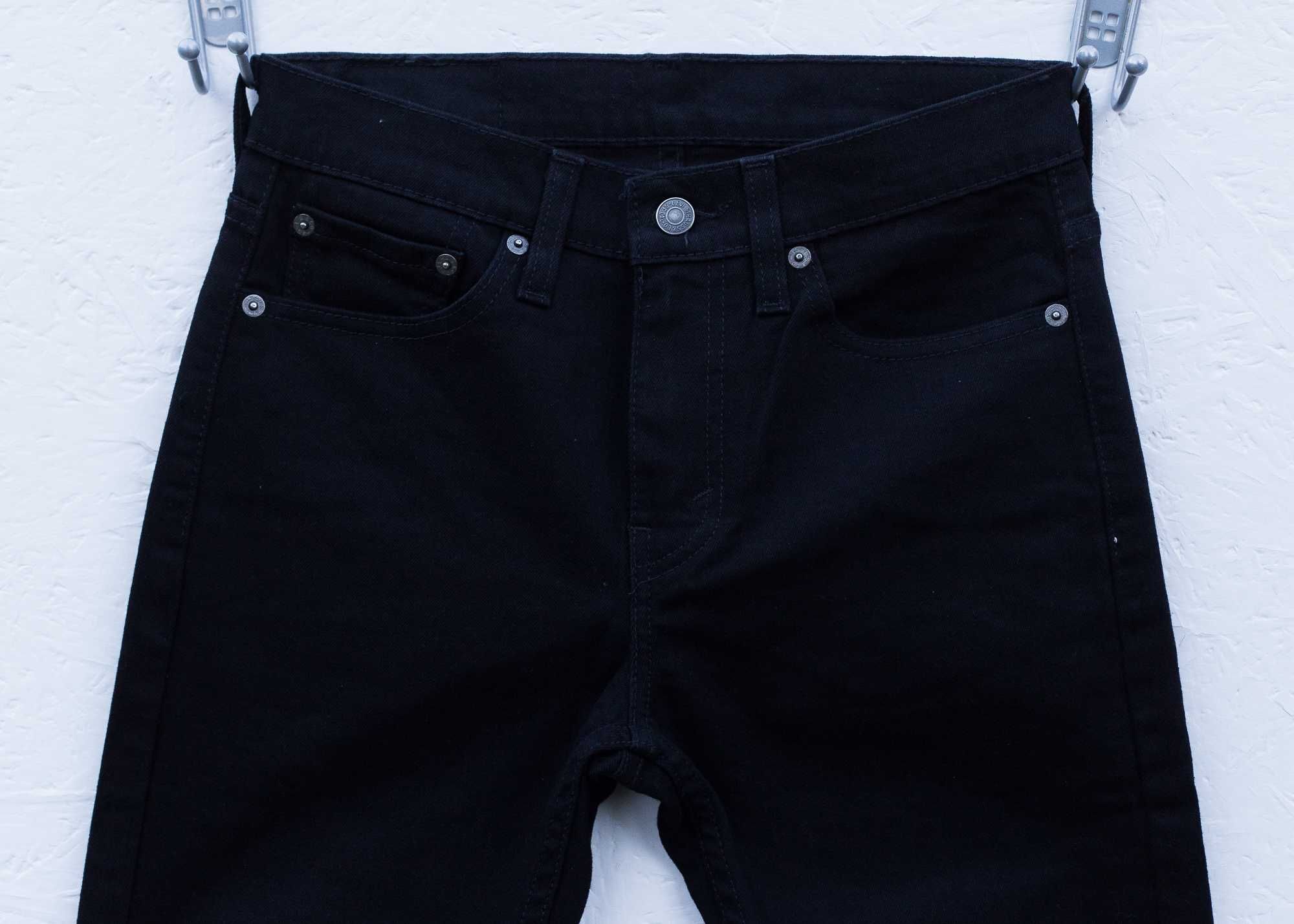 Spodnie jeansy Levi's 510 W28 L32 czarne slim fit rurki