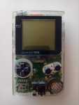Game Boy pocket transparente com fonte de alimentação