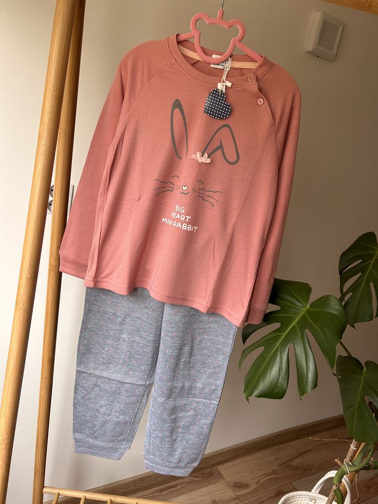 Piżama pidżama dwuczęściowa dla dziewczynki ciepła długi rękaw