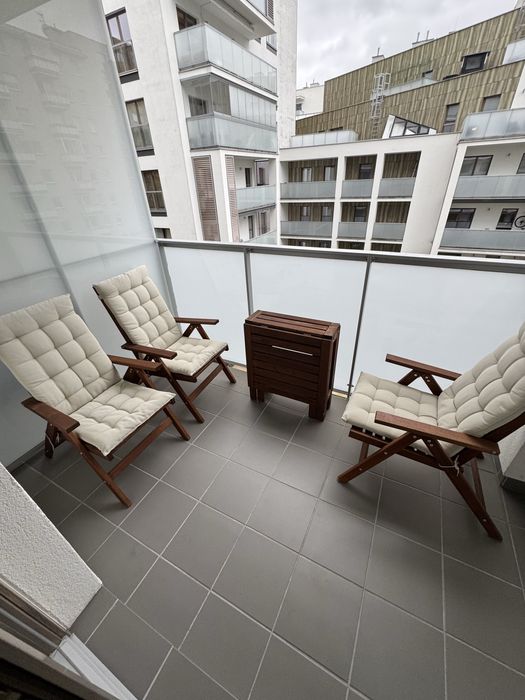 Komplet mebli ogrodowych 3 krzesła + 1 stół balkon ogród loggia taras