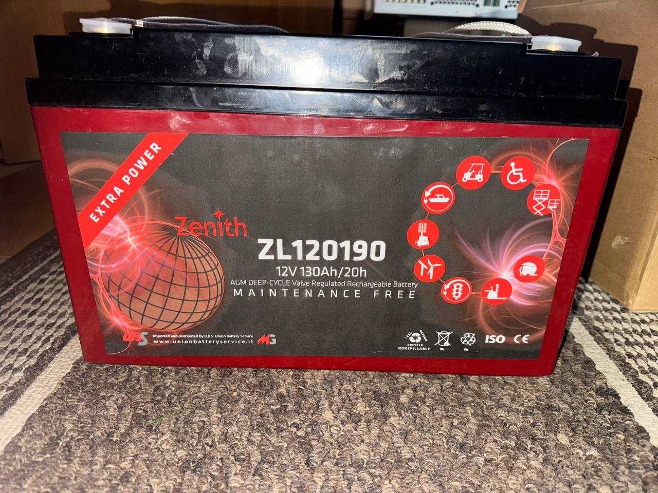 Zenith AGM Deep Cycle 12V 130Ah глибокий розряд ZL120190
